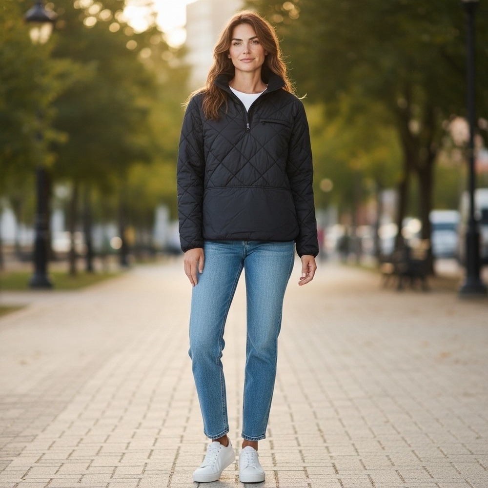 Marmot Polarguard 3D Pullover Womens Small Black Fleece Lined Quilted‎ 3/4 Zip - Picture 13 of 13